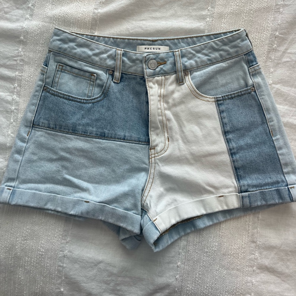 Pacsun Patch Work Jean Shorts